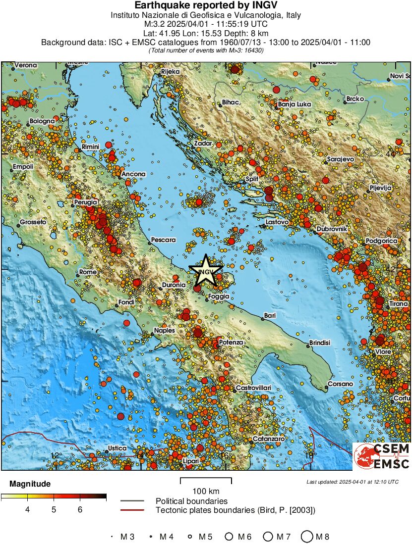 regional magnitude historical seismicity