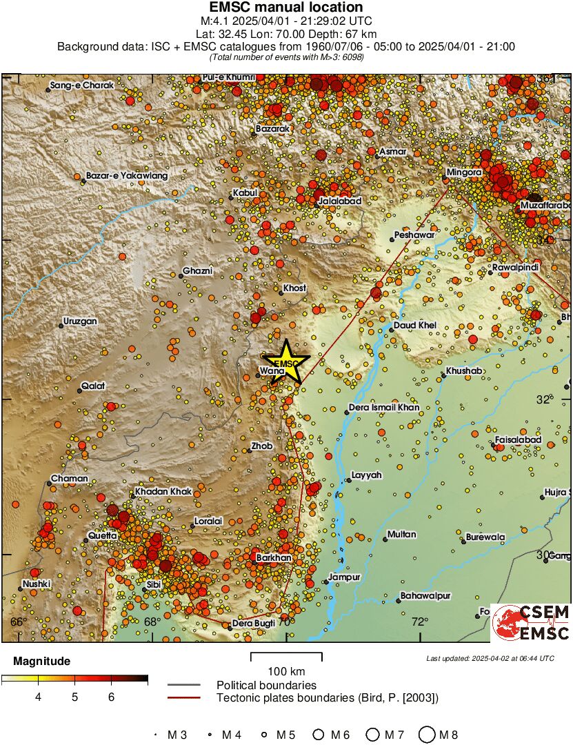 regional magnitude historical seismicity