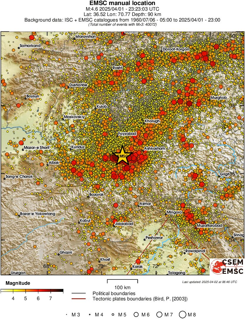 regional magnitude historical seismicity