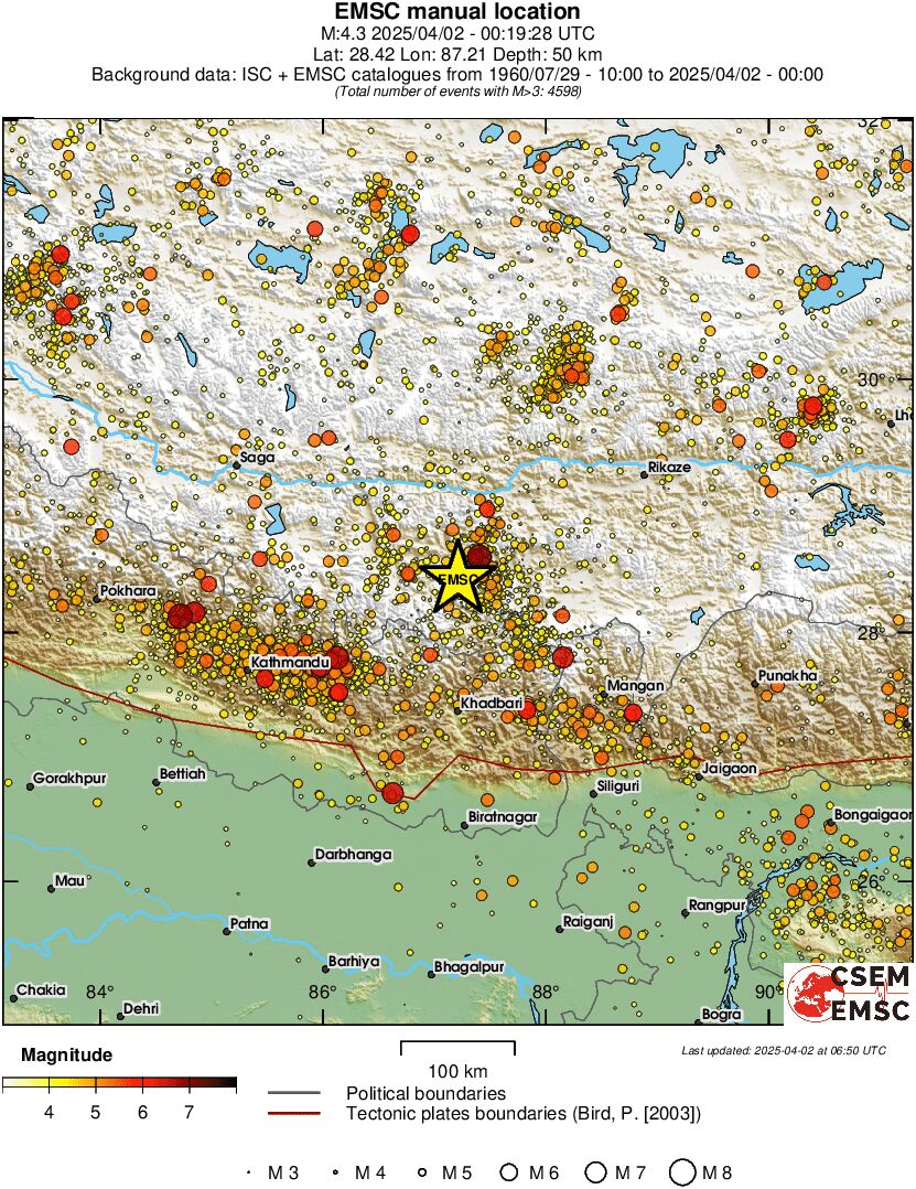 regional magnitude historical seismicity