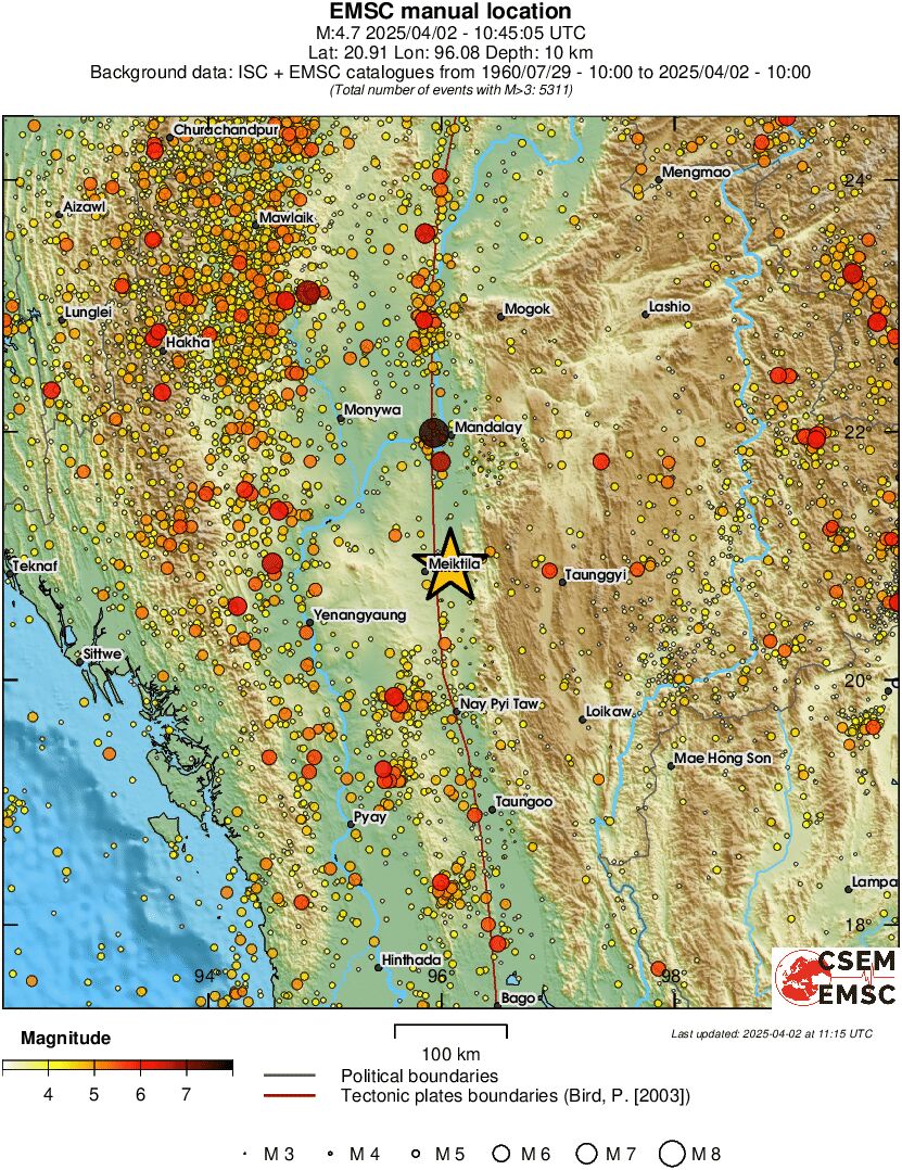 regional magnitude historical seismicity