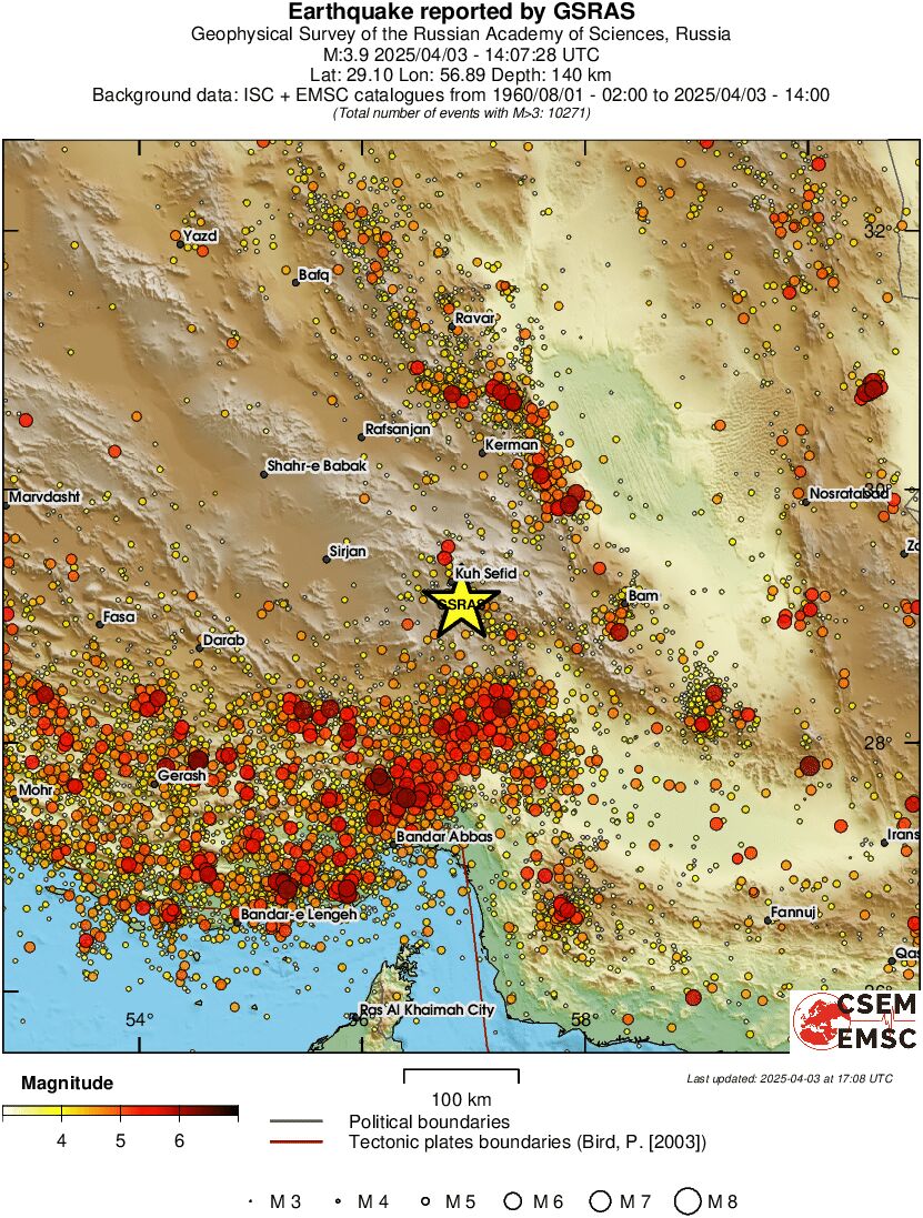 regional magnitude historical seismicity