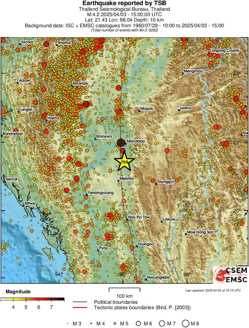 regional magnitude historical seismicity