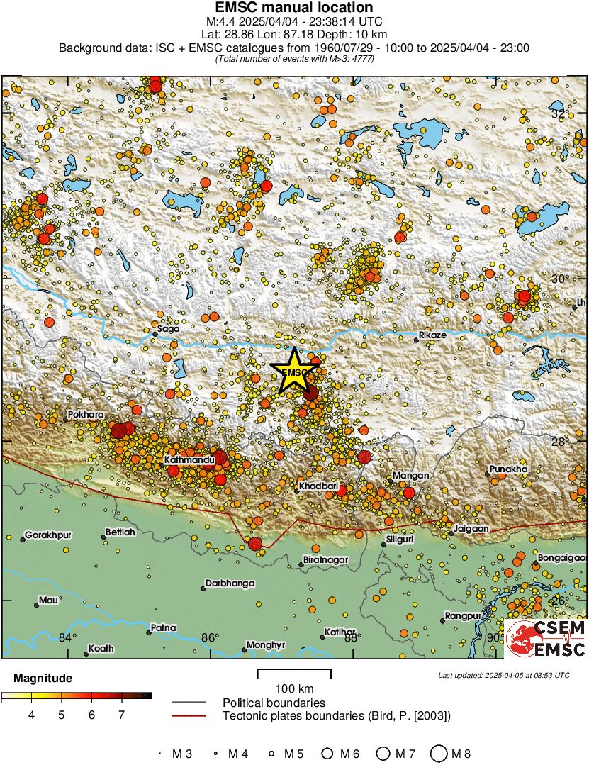 regional magnitude historical seismicity