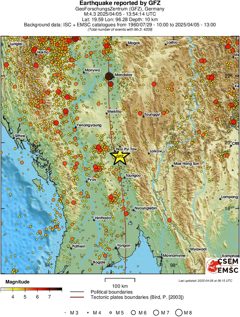 regional magnitude historical seismicity