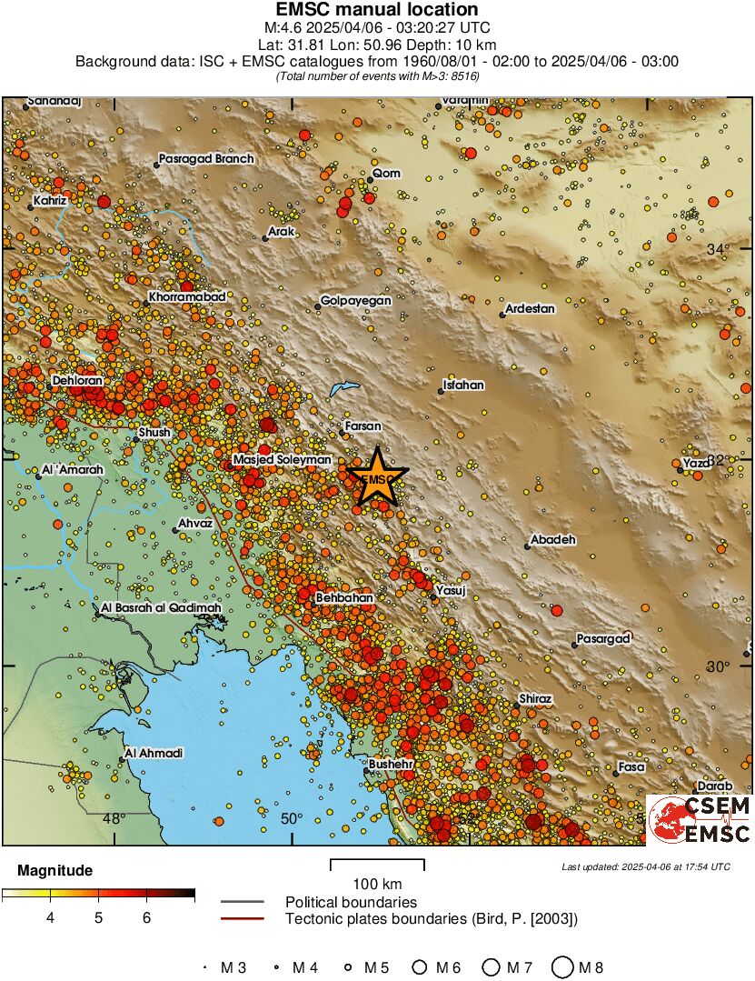 regional magnitude historical seismicity