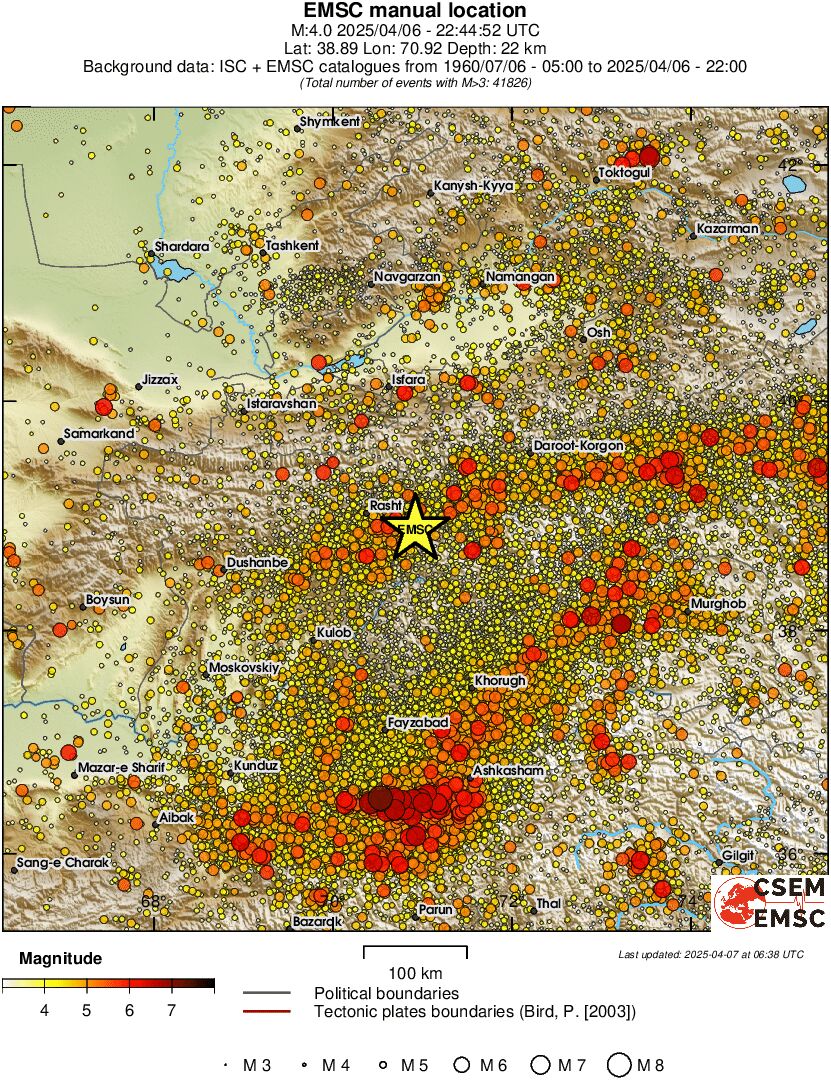 regional magnitude historical seismicity