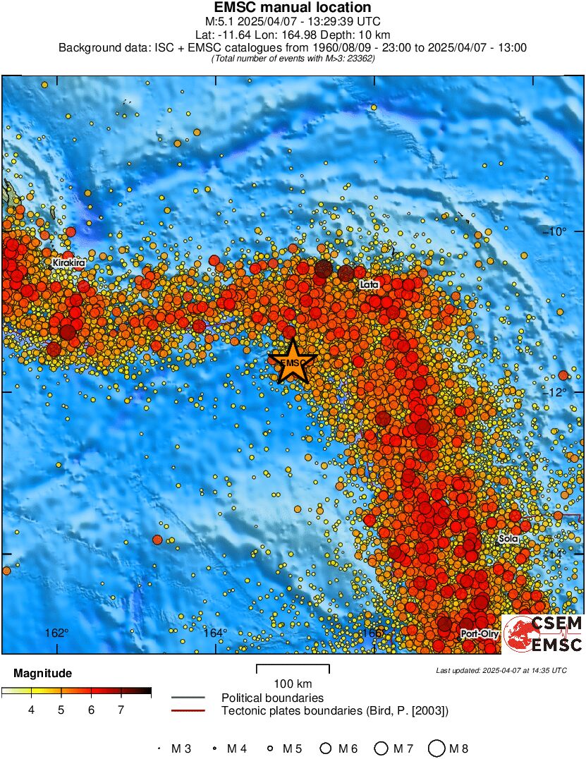 regional magnitude historical seismicity