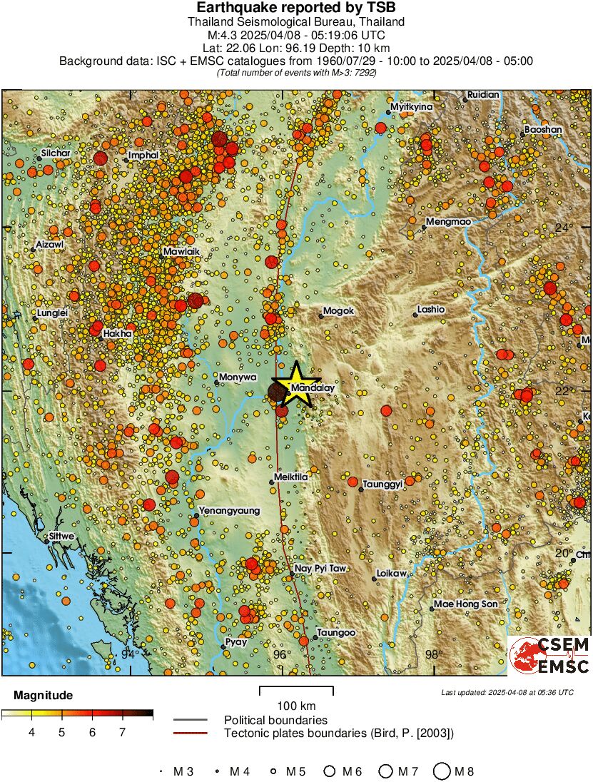 regional magnitude historical seismicity