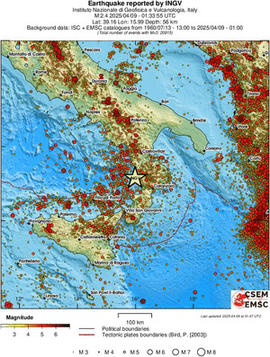 regional magnitude historical seismicity