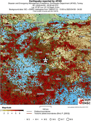 regional magnitude historical seismicity
