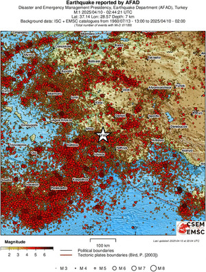regional magnitude historical seismicity