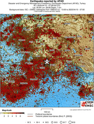 regional magnitude historical seismicity