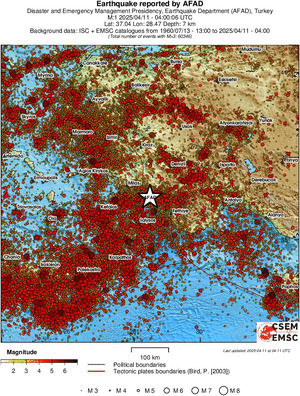regional magnitude historical seismicity