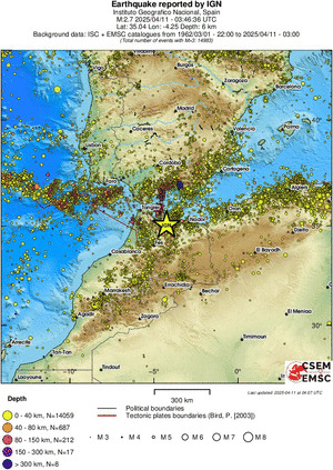 wide historical seismicity