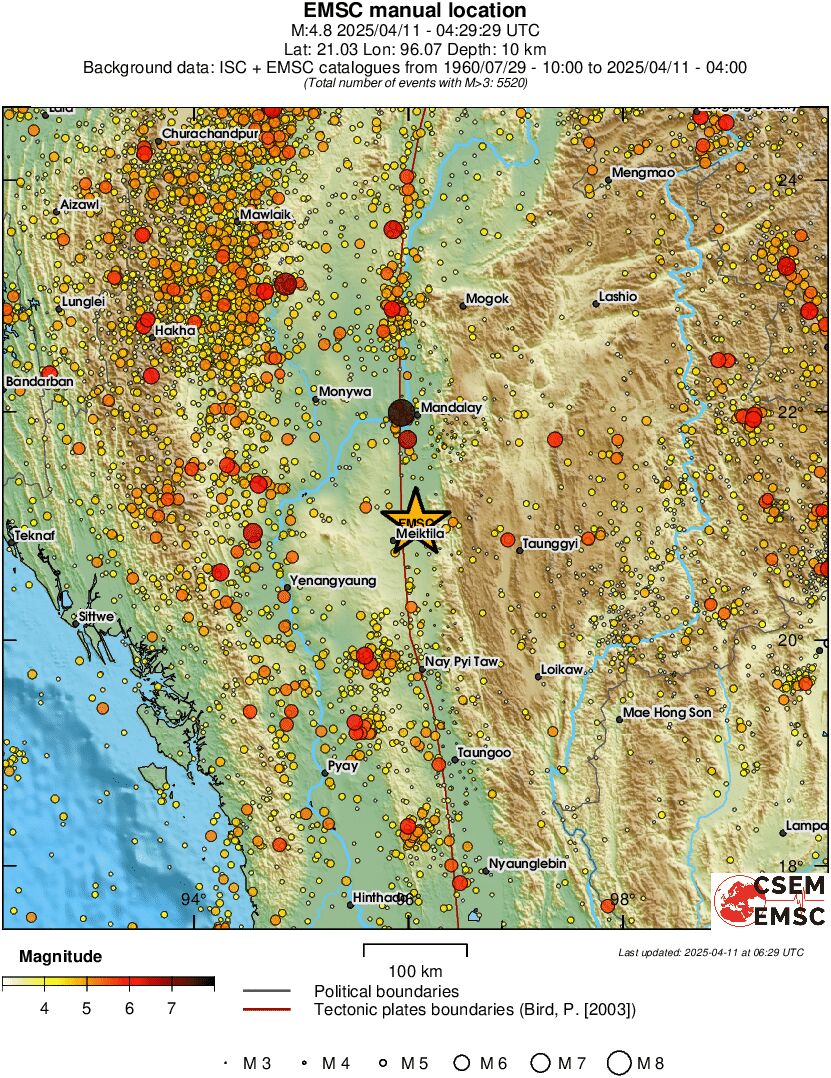 regional magnitude historical seismicity