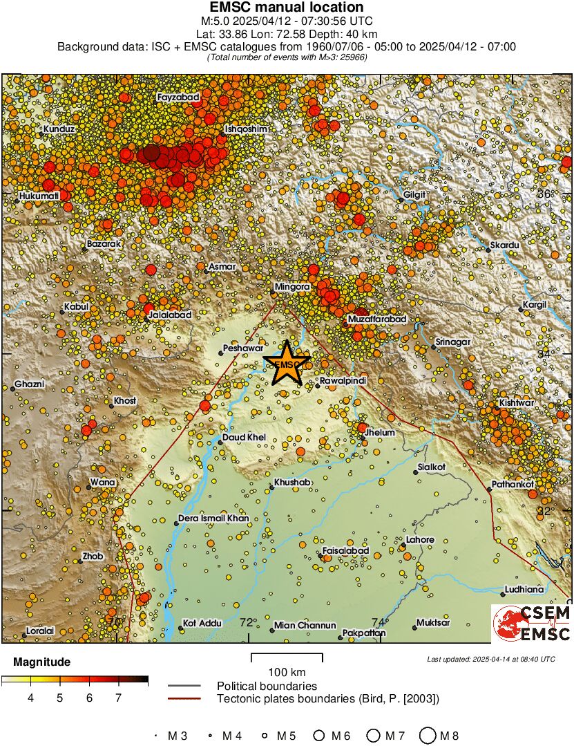 regional magnitude historical seismicity
