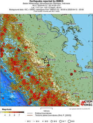 regional magnitude historical seismicity