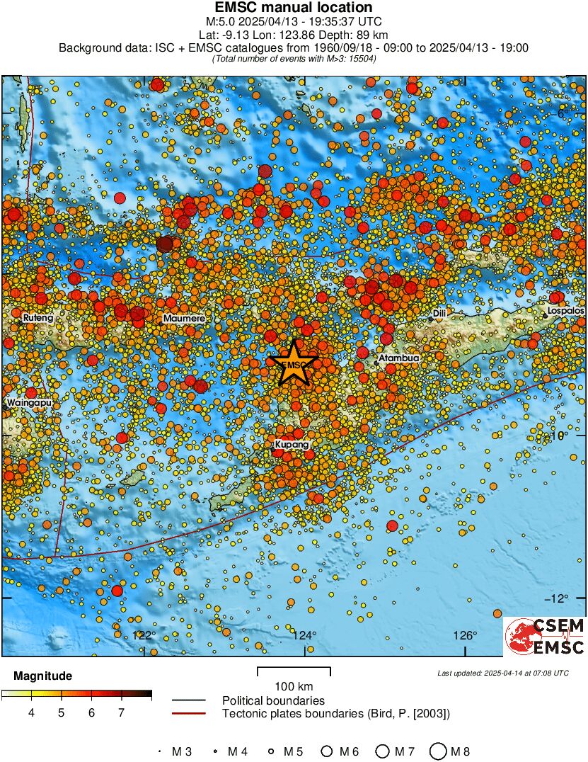 regional magnitude historical seismicity