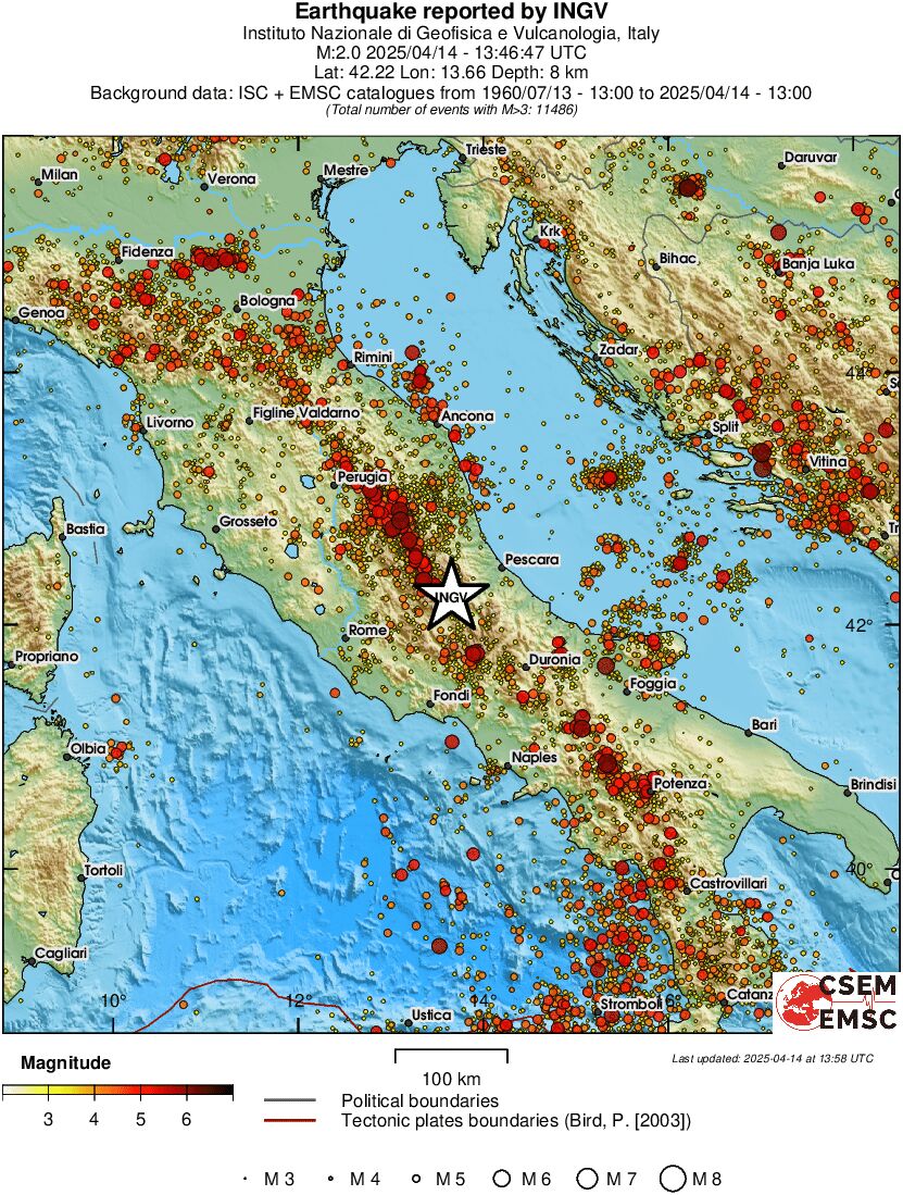 regional magnitude historical seismicity