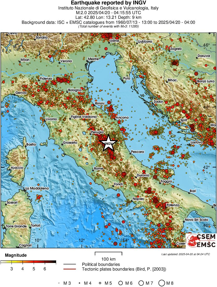 regional magnitude historical seismicity