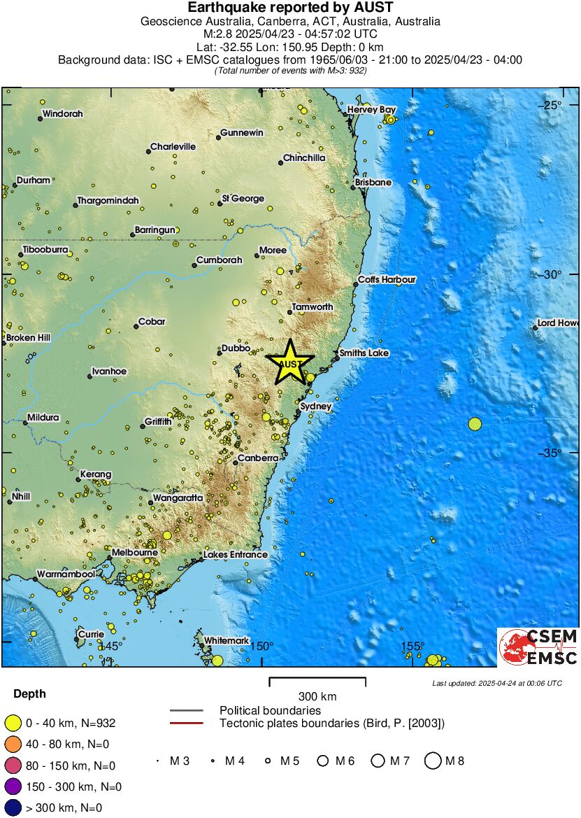 wide historical seismicity