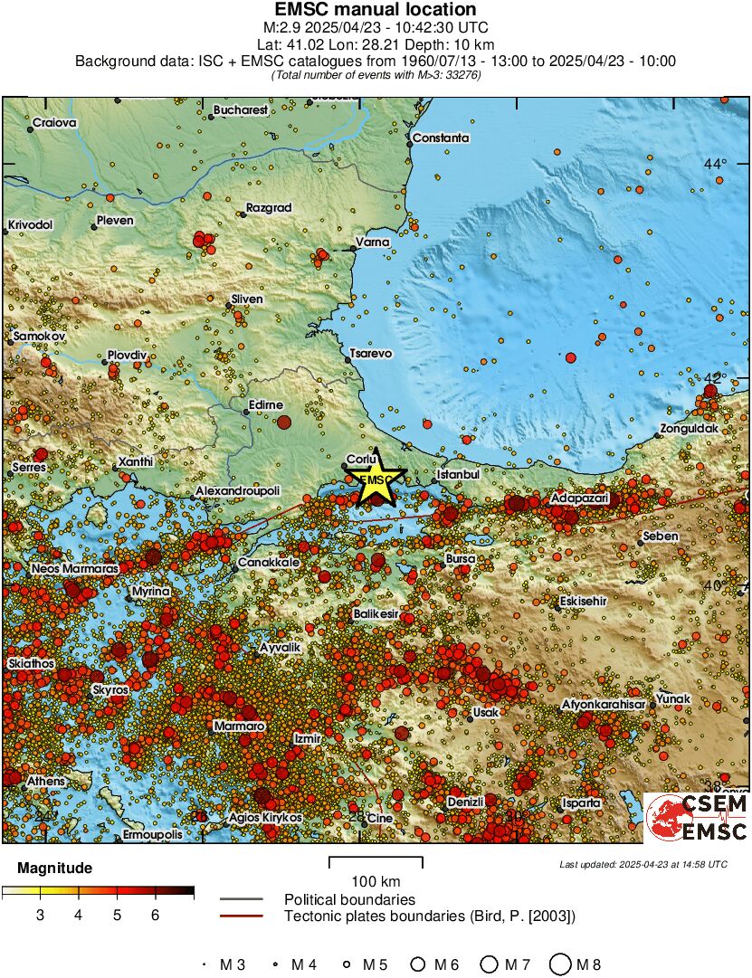 regional magnitude historical seismicity