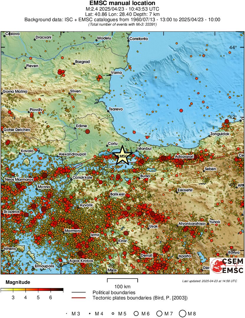 regional magnitude historical seismicity