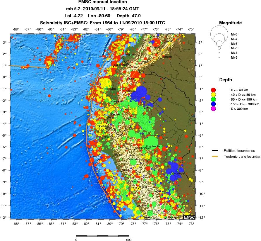 wide historical seismicity