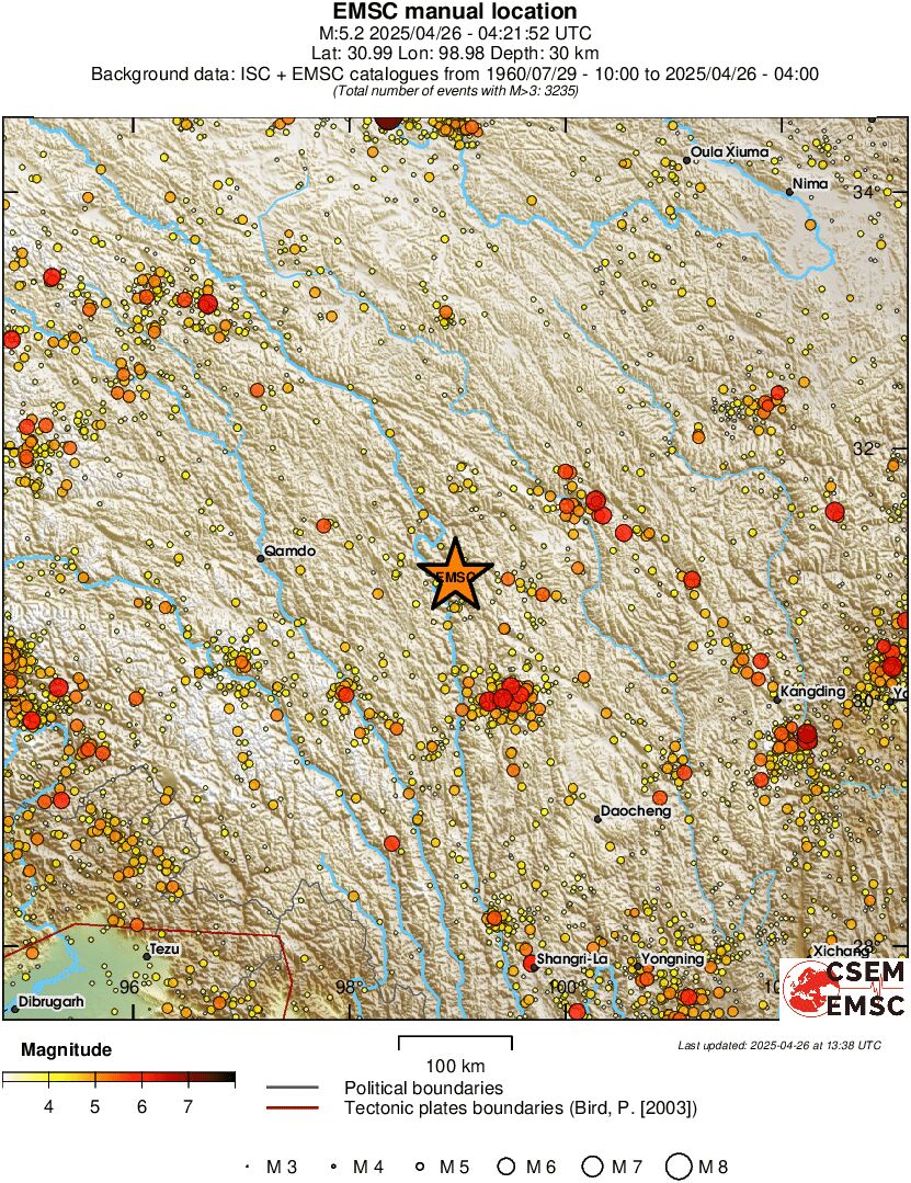 regional magnitude historical seismicity