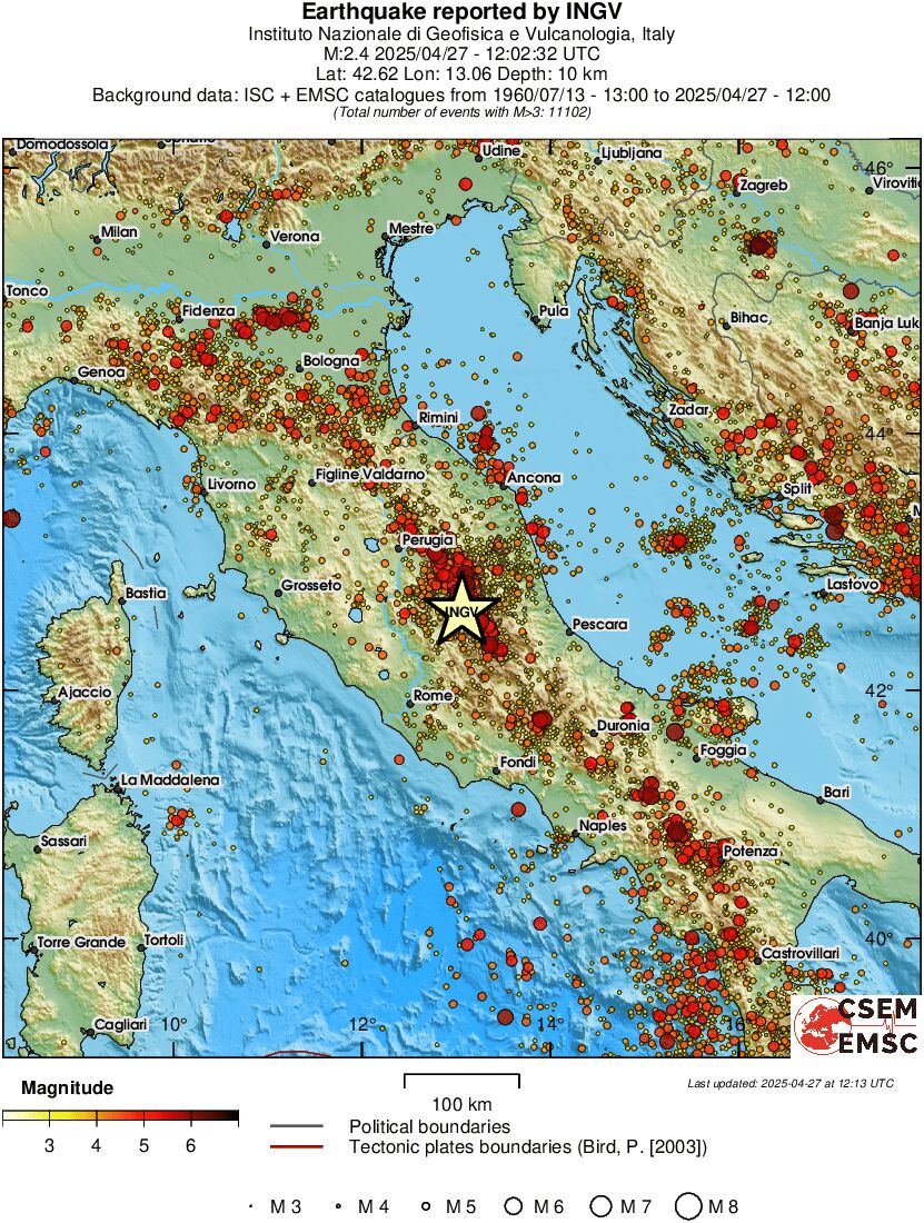 regional magnitude historical seismicity