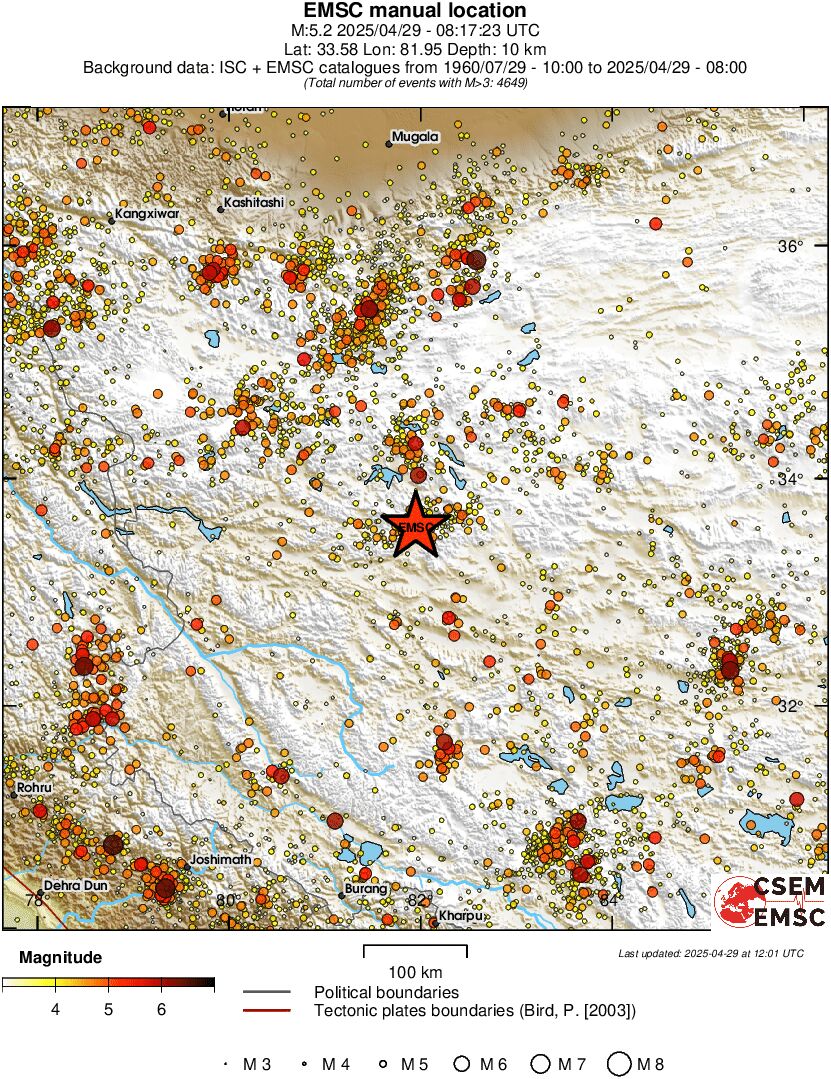regional magnitude historical seismicity