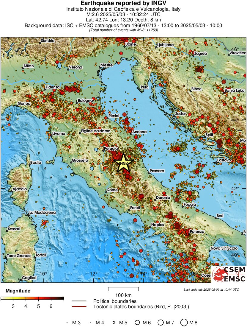 regional magnitude historical seismicity