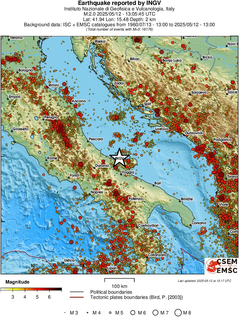 regional magnitude historical seismicity