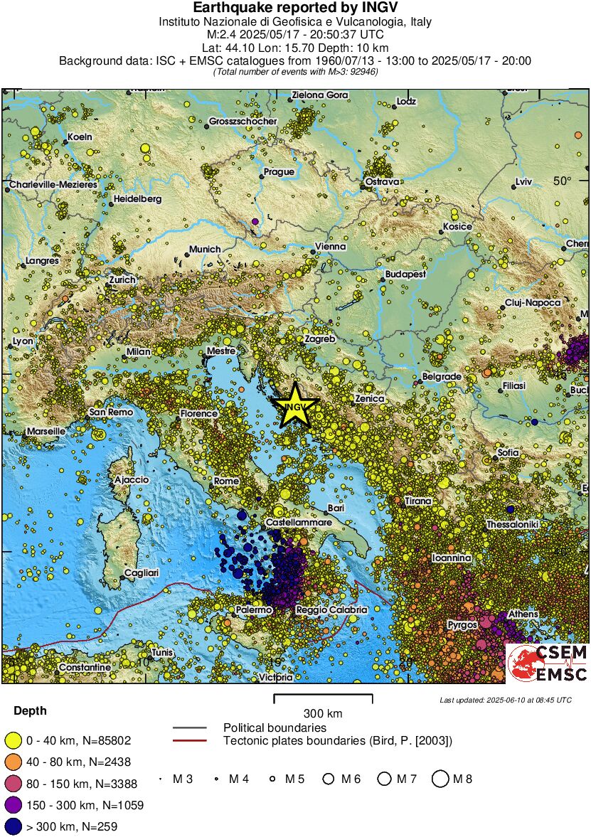 wide historical seismicity