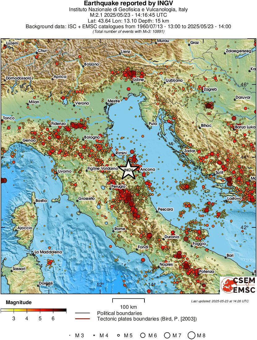 regional magnitude historical seismicity