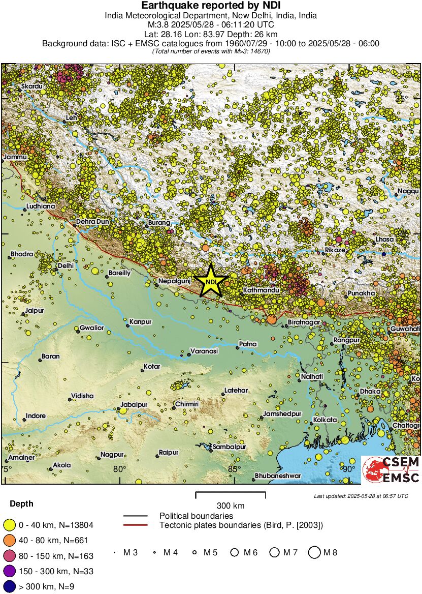 wide historical seismicity