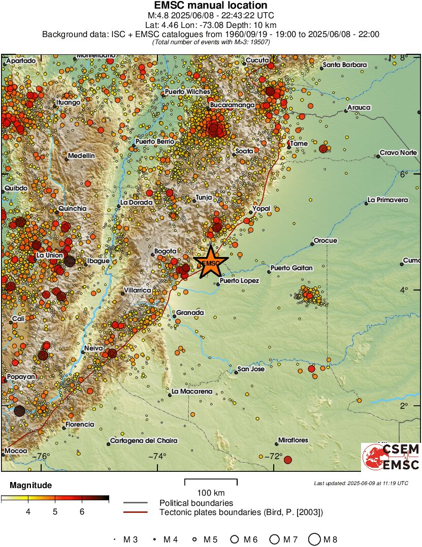 regional magnitude historical seismicity