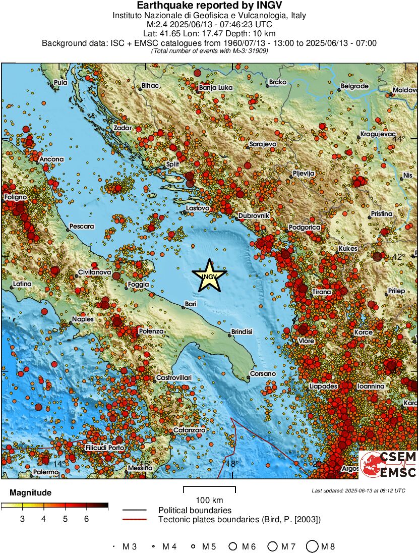 regional magnitude historical seismicity