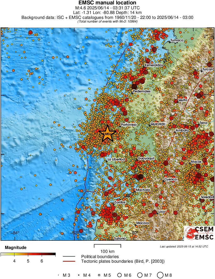 regional magnitude historical seismicity