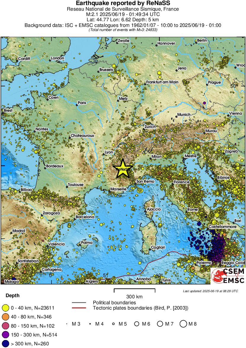 wide historical seismicity