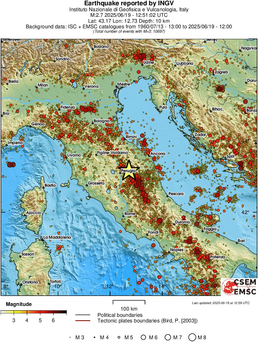 regional magnitude historical seismicity