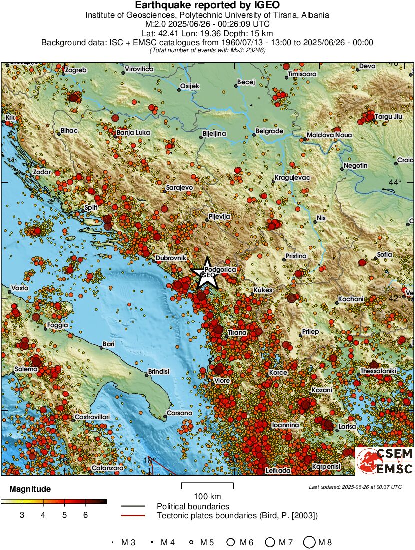 regional magnitude historical seismicity