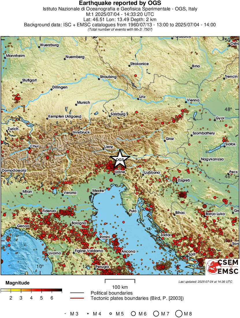 regional magnitude historical seismicity