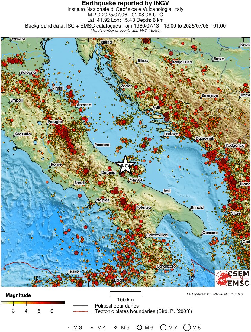 regional magnitude historical seismicity