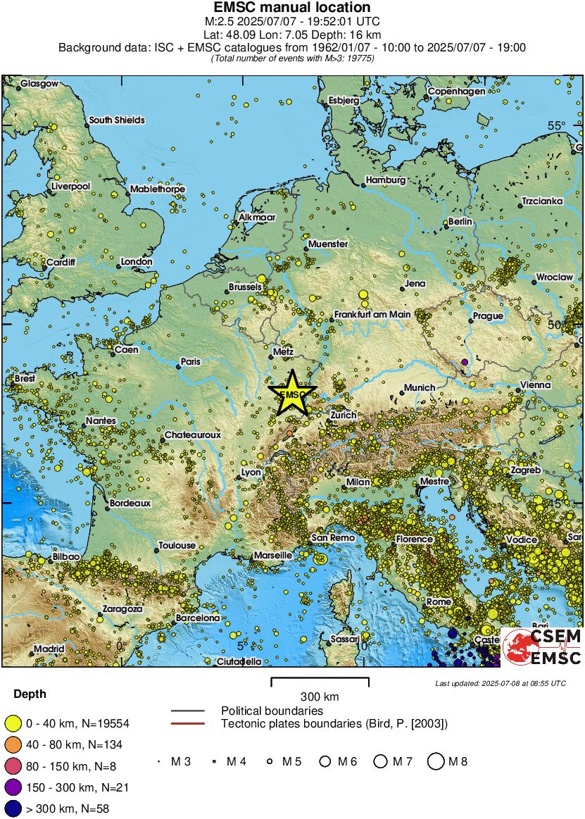 wide historical seismicity