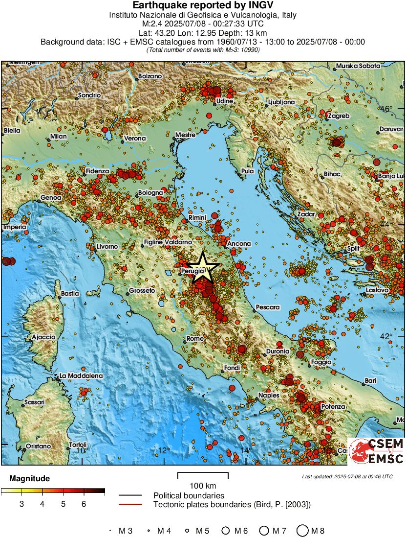 regional magnitude historical seismicity