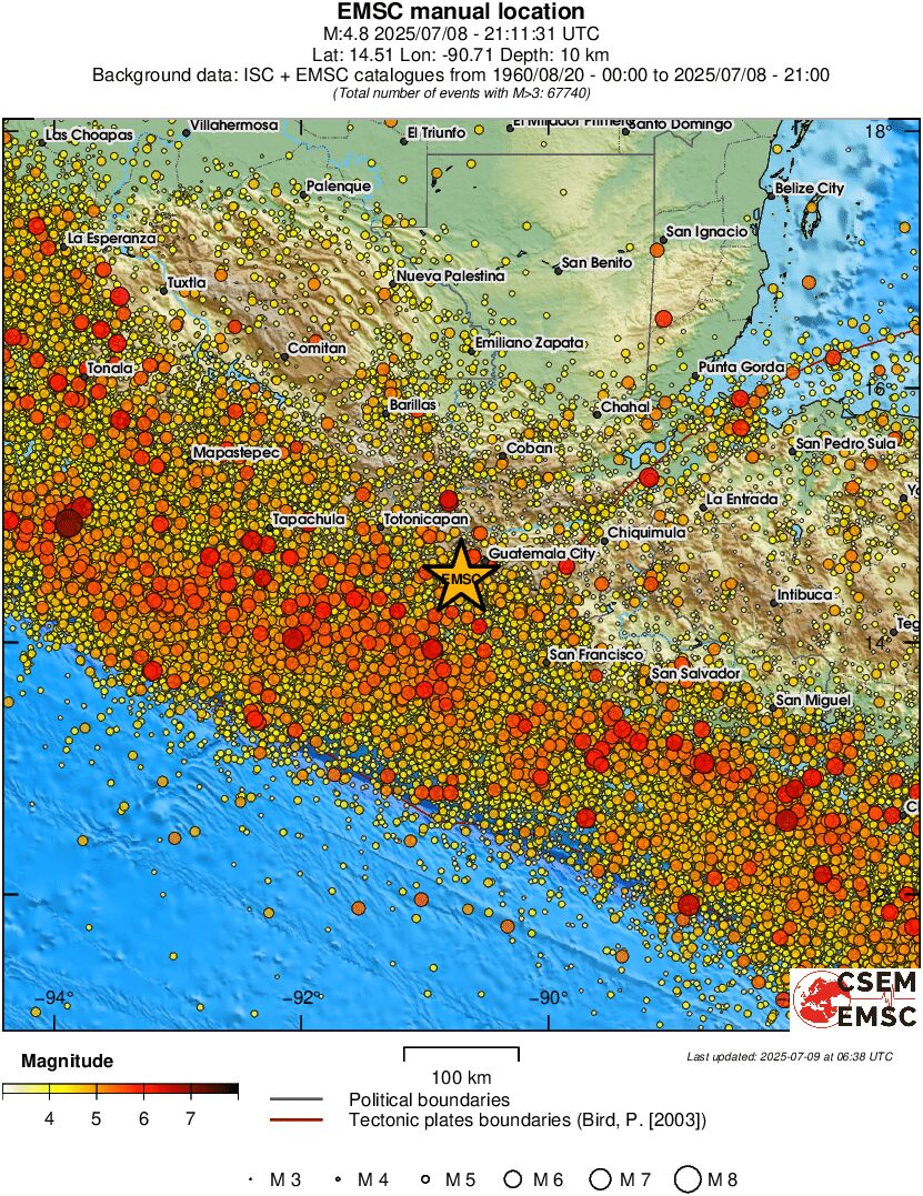 regional magnitude historical seismicity