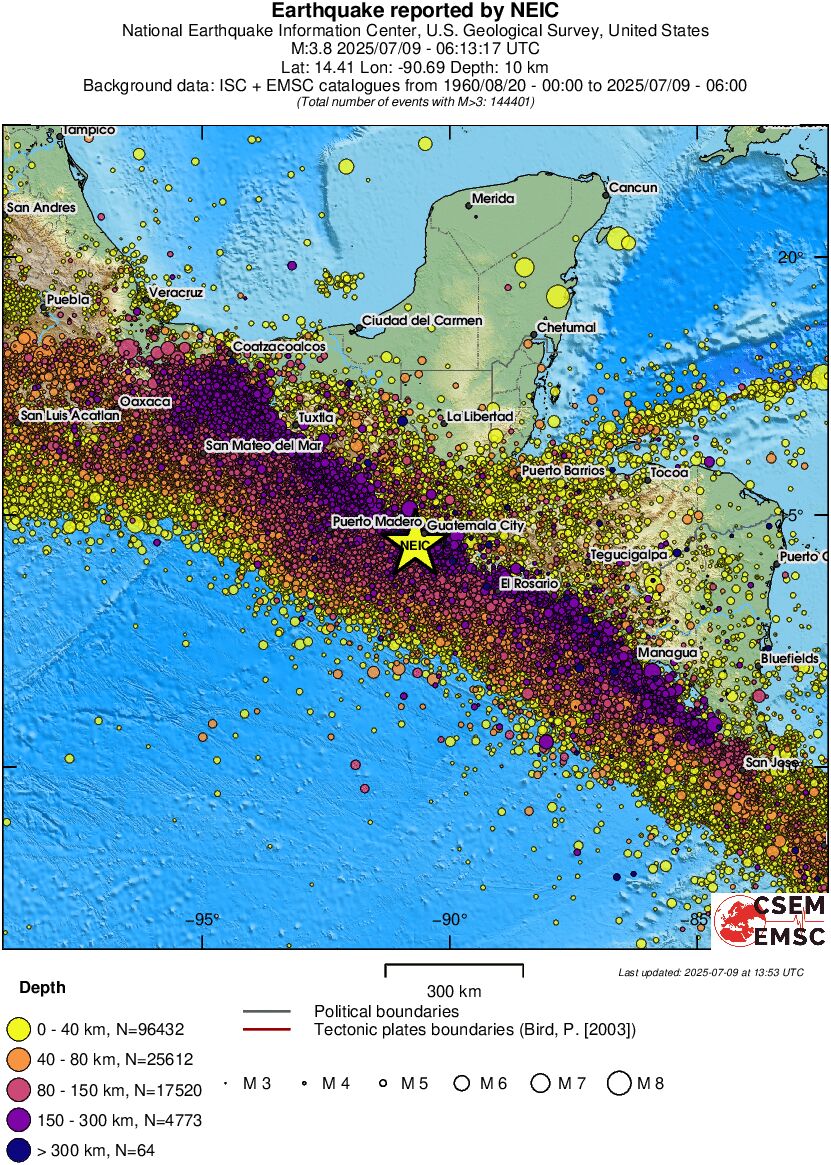 wide historical seismicity