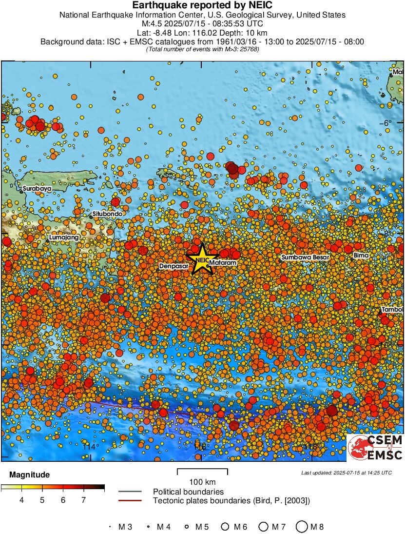 regional magnitude historical seismicity